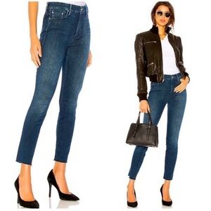 MOTHER Jean High Waisted Looker Ankle Fray Moonlust Privateer Raw Hem Sz 27
